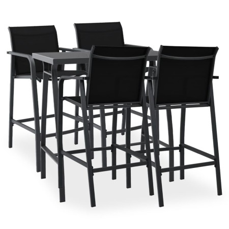 5-Piece Black Garden Bar Set by , Garden sets - Ref: Foro24-3073576, Price: 480,10 €, Discount: %