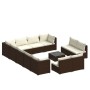 Set de muebles de jardín 13 pzas cojines ratán sintético marrón de , Conjuntos de jardín - Ref: Foro24-3102850, Precio: 1,00 ...