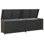 Black synthetic rattan garden storage box 200x50x60 cm by , Outdoor storage boxes - Ref: Foro24-46474, Price: 215,85 €, Disco...