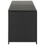 Black synthetic rattan garden storage box 200x50x60 cm by , Outdoor storage boxes - Ref: Foro24-46474, Price: 215,85 €, Disco...