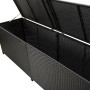 Black synthetic rattan garden storage box 200x50x60 cm by , Outdoor storage boxes - Ref: Foro24-46474, Price: 215,85 €, Disco...