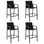 High garden chairs 4 units black textilene by , Garden chairs - Ref: Foro24-48117, Price: 309,25 €, Discount: %