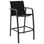 High garden chairs 4 units black textilene by , Garden chairs - Ref: Foro24-48117, Price: 309,25 €, Discount: %