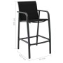 High garden chairs 4 units black textilene by , Garden chairs - Ref: Foro24-48117, Price: 309,25 €, Discount: %