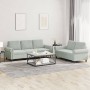 Sofa set with cushions 2 pieces light gray velvet by , Sofas - Ref: Foro24-3202250, Price: 551,99 €, Discount: %