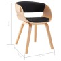 Silla de comedor de madera curvada y cuero sintético negro de vidaXL, Sillas de comedor - Ref: Foro24-283113, Precio: 171,99 ...