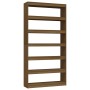 Honey brown pine space divider shelf 100x30x200 cm by , Bookcases and shelves - Ref: Foro24-808231, Price: 209,99 €, Discount: %