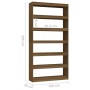 Honey brown pine space divider shelf 100x30x200 cm by , Bookcases and shelves - Ref: Foro24-808231, Price: 209,99 €, Discount: %