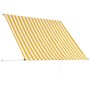 Retractable awning 200x150 cm yellow and white by , Awnings - Ref: Foro24-143753, Price: 45,22 €, Discount: %