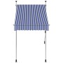 Manual retractable awning 100 cm blue and white striped by , Awnings - Ref: Foro24-145829, Price: 65,28 €, Discount: %