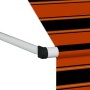 Orange and brown retractable manual awning 100 cm by , Awnings - Ref: Foro24-145834, Price: 77,06 €, Discount: %