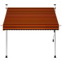 Orange and brown retractable manual awning 200 cm by , Awnings - Ref: Foro24-145836, Price: 105,54 €, Discount: %