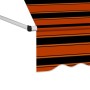 Orange and brown retractable manual awning 200 cm by , Awnings - Ref: Foro24-145836, Price: 105,54 €, Discount: %