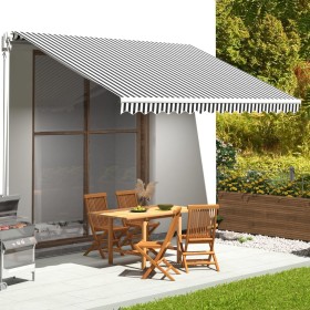 Replacement fabric for anthracite gray and white awning 4.5x3.5 m by , Awnings - Ref: Foro24-311990, Price: 69,99 €, Discount: %