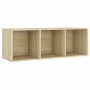 Muebles de salón 3 piezas madera de ingeniería roble Sonoma de , Muebles TV - Ref: Foro24-3080081, Precio: 93,53 €, Descuento: %