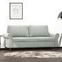 2-seater light gray velvet sofa 140 cm by , Sofas - Ref: Foro24-359529, Price: 261,58 €, Discount: %