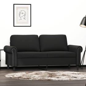 2-seater black velvet sofa 140 cm by , Sofas - Ref: Foro24-359534, Price: 260,36 €, Discount: %