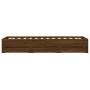 Oak brown engineered wood bed with drawers 90x190 cm by , Beds and slatted bases - Ref: Foro24-3207328, Price: 148,04 €, Disc...