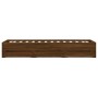 Oak brown engineered wood bed with drawers 75x190 cm by , Beds and slatted bases - Ref: Foro24-3207335, Price: 140,97 €, Disc...