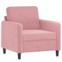 Sillón de terciopelo rosa 60 cm de , Sofás - Ref: Foro24-359425, Precio: 165,82 €, Descuento: %