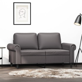 Sofá de 2 plazas de cuero sintético gris 120 cm de , Sofás - Ref: Foro24-359501, Precio: 235,99 €, Descuento: %