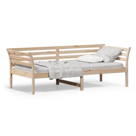 Solid pine wood sofa bed 90x200 cm by , Beds and slatted bases - Ref: Foro24-842870, Price: 106,99 €, Discount: %