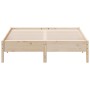 Solid pine wood bed frame 160x200 cm by , Beds and slatted bases - Ref: Foro24-842690, Price: 105,14 €, Discount: %