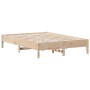 Solid pine wood bed frame 160x200 cm by , Beds and slatted bases - Ref: Foro24-842690, Price: 105,14 €, Discount: %