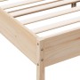 Solid pine wood bed frame 160x200 cm by , Beds and slatted bases - Ref: Foro24-842690, Price: 105,14 €, Discount: %