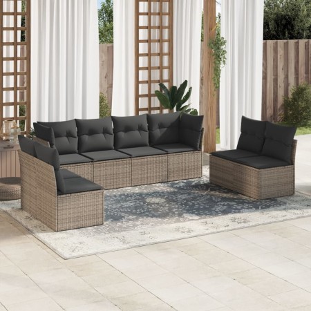 8-piece garden sofa set and gray synthetic rattan cushions by , Garden sets - Ref: Foro24-3249289, Price: 469,10 €, Discount: %