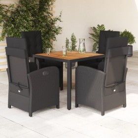 Set de muebles jardín 5 pzas con cojines ratán sintético negro de , Conjuntos de jardín - Ref: Foro24-3212231, Precio: 678,99...