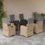 7-piece garden dining set with beige synthetic rattan cushions by , Garden sets - Ref: Foro24-3212407, Price: 1,00 €, Discoun...