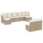 9-teiliges Gartensofa-Set mit beigen synthetischen Rattankissen von , Gartensets - Ref: Foro24-3250107, Preis: 693,99 €, Raba...