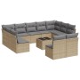 12-teiliges Gartensofa-Set und braune synthetische Rattankissen von , Gartensets - Ref: Foro24-3250198, Preis: 720,28 €, Raba...