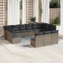 Garden sofa set with cushions 13 pieces gray synthetic rattan by , Garden sets - Ref: Foro24-3250229, Price: 804,48 €, Discou...