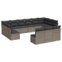 Garden sofa set with cushions 13 pieces gray synthetic rattan by , Garden sets - Ref: Foro24-3250229, Price: 804,48 €, Discou...