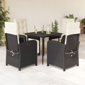 Set de muebles jardín 5 pzas con cojines ratán sintético negro de , Conjuntos de jardín - Ref: Foro24-3212292, Precio: 576,69...