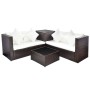 Set muebles de jardín 4 piezas y cojines ratán sintético marrón de , Conjuntos de jardín - Ref: Foro24-42988, Precio: 561,63 ...