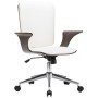 Silla de oficina giratoria cuero sintético madera curva blanco de vidaXL, Sillas de oficina - Ref: Foro24-283133, Precio: 141...