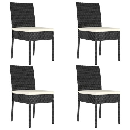 Garden dining chairs 4 units black synthetic rattan by , Garden chairs - Ref: Foro24-317167, Price: 154,75 €, Discount: %