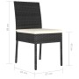 Sillas de comedor de jardín 4 unidades ratán sintético negro de , Sillas de jardín - Ref: Foro24-317167, Precio: 154,75 €, De...