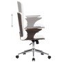 Silla de oficina giratoria cuero sintético madera curva blanco de vidaXL, Sillas de oficina - Ref: Foro24-283133, Precio: 141...