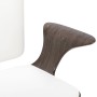 Silla de oficina giratoria cuero sintético madera curva blanco de vidaXL, Sillas de oficina - Ref: Foro24-283133, Precio: 141...