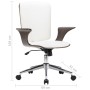 Silla de oficina giratoria cuero sintético madera curva blanco de vidaXL, Sillas de oficina - Ref: Foro24-283133, Precio: 141...