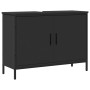 Black engineered wood bathroom sink cabinet 80x30x60 cm by , Dressing tables - Ref: Foro24-842451, Price: 70,76 €, Discount: %