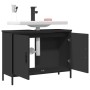 Black engineered wood bathroom sink cabinet 80x30x60 cm by , Dressing tables - Ref: Foro24-842451, Price: 70,76 €, Discount: %