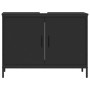 Black engineered wood bathroom sink cabinet 80x30x60 cm by , Dressing tables - Ref: Foro24-842451, Price: 70,76 €, Discount: %