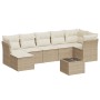 Gartensofa-Set mit beigen Kissen 8 Stück PE-Rattan von , Gartensets - Ref: Foro24-3249817, Preis: 573,81 €, Rabatt: %