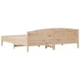 Bed frame with solid pine wood headboard 180x200 cm by , Beds and slatted bases - Ref: Foro24-3216191, Price: 181,25 €, Disco...