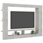 Concrete gray plywood TV cabinet 152x22x113 cm by , TV Furniture - Ref: Foro24-800742, Price: 93,35 €, Discount: %